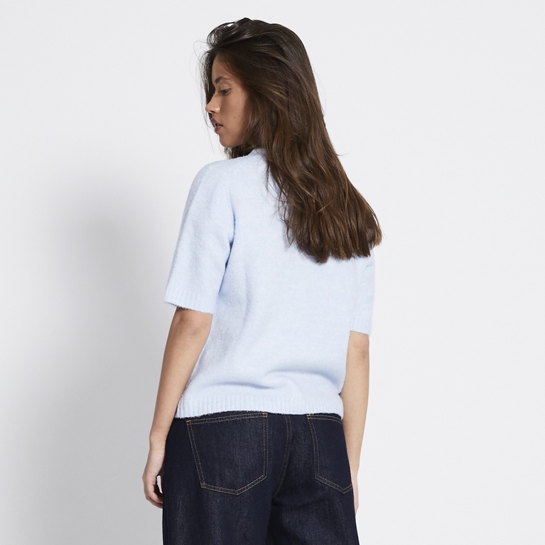 Basic short sleeve knit cardigan "Margot"